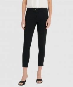 Forcast Janette Slim Cropped Pants Black