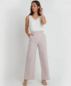 Forcast Katarina Pinstripe Pants Dusty Pink -Deals The Style Setters Store http3A2F2Fstatic.theiconic.com .au2Fp2Fforcast 3829 7799441 4