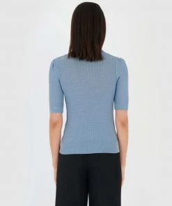 Forcast Marie Puff Sleeve Knit Top Stone Blue -Deals The Style Setters Store http3A2F2Fstatic.theiconic.com .au2Fp2Fforcast 4158 1342241 3