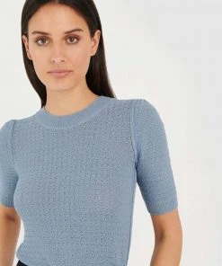 Forcast Marie Puff Sleeve Knit Top Stone Blue -Deals The Style Setters Store http3A2F2Fstatic.theiconic.com .au2Fp2Fforcast 4164 1342241 5