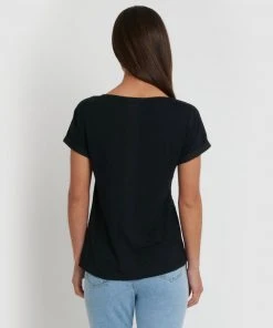 Forcast Tyler Round Neck Blouse Black