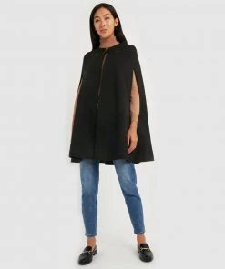 Forcast Kennedi Round Neck Cape Coat Black -Deals The Style Setters Store http3A2F2Fstatic.theiconic.com .au2Fp2Fforcast 4641 7547111 4