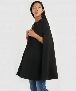 Forcast Kennedi Round Neck Cape Coat Black -Deals The Style Setters Store http3A2F2Fstatic.theiconic.com .au2Fp2Fforcast 4645 7547111 5