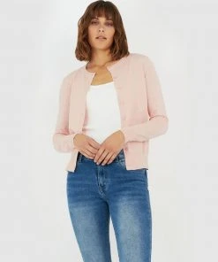 Forcast Joyce Knit Cardigan Pale Blush