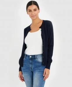 Forcast Joyce Knit Cardigan Navy