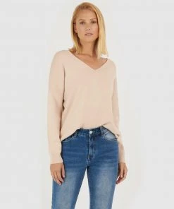 Forcast Lotus V-Neck Sweater Nude -Deals The Style Setters Store http3A2F2Fstatic.theiconic.com .au2Fp2Fforcast 4722 7862821 6