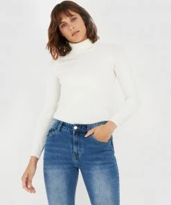 Forcast Clarisse Turtleneck Sweater Ivory