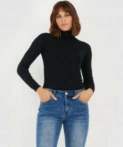 Forcast Clarisse Turtleneck Sweater Black