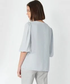 Forcast Elena Balloon Sleeve Top Grey Blue -Deals The Style Setters Store http3A2F2Fstatic.theiconic.com .au2Fp2Fforcast 5001 3340251 4