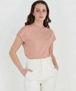 Forcast Leslie Knit Top Blush