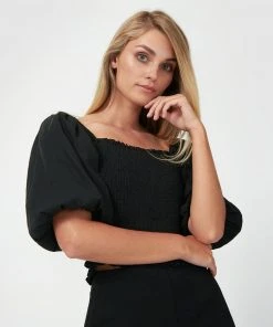 Forcast Serena Shirred Balloon Sleeve Blouse Black -Deals The Style Setters Store http3A2F2Fstatic.theiconic.com .au2Fp2Fforcast 5027 4602941 3