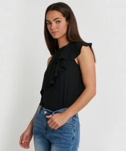 Forcast Rosalyn Ruffle Neck Blouse Black -Deals The Style Setters Store http3A2F2Fstatic.theiconic.com .au2Fp2Fforcast 5108 9115341 2