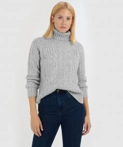 Forcast Agnes Roll Neck Sweater Grey