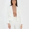 Forcast Sasha Double Breasted Jacket Ivory