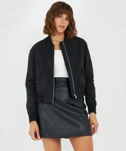 Forcast Devina Bomber Jacket Black