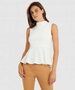 Forcast Iman Peplum Top White