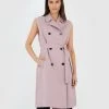 Forcast Celia Sleeveless Trench Coat Dusty Violet