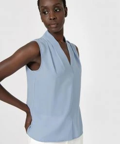 Forcast Alivia V-Neck Top Dusty Blue -Deals The Style Setters Store http3A2F2Fstatic.theiconic.com .au2Fp2Fforcast 5749 4268351 5