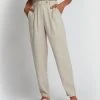 Forcast Abbigail High-Waisted Tapered Pants Beige