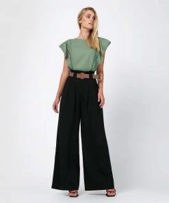 Forcast Darla Ruffle Sleeve Top Dusty Khaki -Deals The Style Setters Store http3A2F2Fstatic.theiconic.com .au2Fp2Fforcast 5826 3878051 4