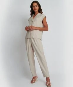 Forcast Abbigail High-Waisted Tapered Pants Beige -Deals The Style Setters Store http3A2F2Fstatic.theiconic.com .au2Fp2Fforcast 5839 7131741 7
