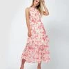 Forcast Yvonne A-Line Maxi Dress Rose