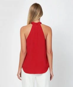 Forcast Dominique Halter Neck Keyhole Top Red -Deals The Style Setters Store http3A2F2Fstatic.theiconic.com .au2Fp2Fforcast 5864 7301051 3
