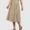 Forcast Megan Button-Up Skirt Safari