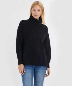 Forcast Hattie Roll Neck Sweater Black
