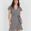 Forcast Ilana Floral Dress Navy Beige