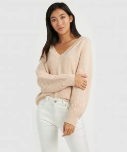 Forcast Krisha Chunky Wool-Blend Knit Blush