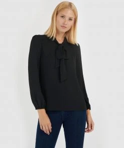 Forcast Bennie Tie Neck Blouse Black -Deals The Style Setters Store http3A2F2Fstatic.theiconic.com .au2Fp2Fforcast 6178 0454031 7