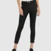 Forcast Nancy Coated Stretch Pants Black