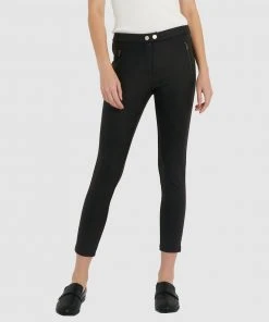 Forcast Nancy Coated Stretch Pants Black