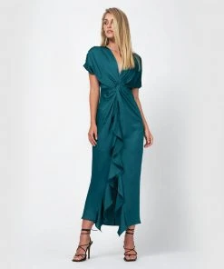 Forcast Farah Twist Front Dress Emerald -Deals The Style Setters Store http3A2F2Fstatic.theiconic.com .au2Fp2Fforcast 6568 4787741 3