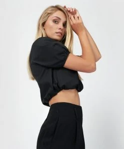 Forcast London Puff Sleeve Crop Top Black -Deals The Style Setters Store http3A2F2Fstatic.theiconic.com .au2Fp2Fforcast 6577 1719841 3