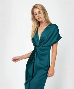 Forcast Farah Twist Front Dress Emerald -Deals The Style Setters Store http3A2F2Fstatic.theiconic.com .au2Fp2Fforcast 6577 4787741 6