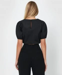 Forcast London Puff Sleeve Crop Top Black -Deals The Style Setters Store http3A2F2Fstatic.theiconic.com .au2Fp2Fforcast 6580 1719841 4