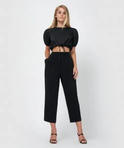 Forcast London Puff Sleeve Crop Top Black -Deals The Style Setters Store http3A2F2Fstatic.theiconic.com .au2Fp2Fforcast 6582 1719841 5