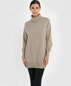 Forcast Kristy Tunic Knit Top Almond -Deals The Style Setters Store http3A2F2Fstatic.theiconic.com .au2Fp2Fforcast 6616 6295231 6