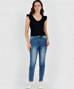 Forcast Erin Ruffle Sleeve Tee Black -Deals The Style Setters Store http3A2F2Fstatic.theiconic.com .au2Fp2Fforcast 6783 3628911 4