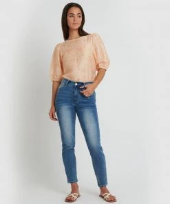 Forcast Audree Puffy Sleeve Top Peach -Deals The Style Setters Store http3A2F2Fstatic.theiconic.com .au2Fp2Fforcast 6806 1365441 4