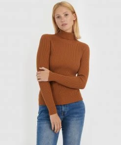 Forcast Priscilla Turtleneck Sweater Tan