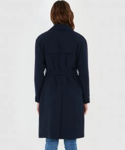 Forcast Ophelia Tie Waist Coat Navy -Deals The Style Setters Store http3A2F2Fstatic.theiconic.com .au2Fp2Fforcast 6886 9227331 3