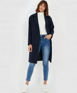 Forcast Ophelia Tie Waist Coat Navy -Deals The Style Setters Store http3A2F2Fstatic.theiconic.com .au2Fp2Fforcast 6891 9227331 5