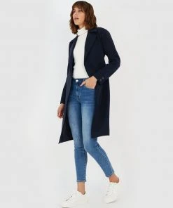Forcast Ophelia Tie Waist Coat Navy -Deals The Style Setters Store http3A2F2Fstatic.theiconic.com .au2Fp2Fforcast 6894 9227331 6