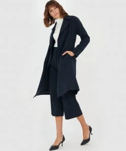Forcast Ophelia Tie Waist Coat Navy -Deals The Style Setters Store http3A2F2Fstatic.theiconic.com .au2Fp2Fforcast 6899 9227331 8