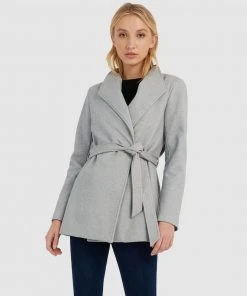 Forcast Willow Tie Waist Coat Grey