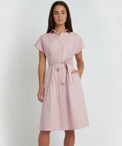 Forcast Jessie Shirt Dress Dusty Pink