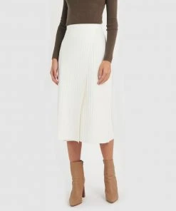 Forcast Avril Crossover Knit Skirt Ivory